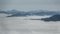 Subiendo sobre las nubes en el Gamoniteiro