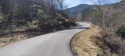 Fotografía: Curvita traicionera rumbo al Coll de la Batallola, a medida que el bosque se abre